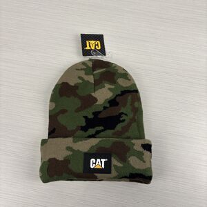 Caterpillar CAT Label Logo Cuff Beanie Camo NWT